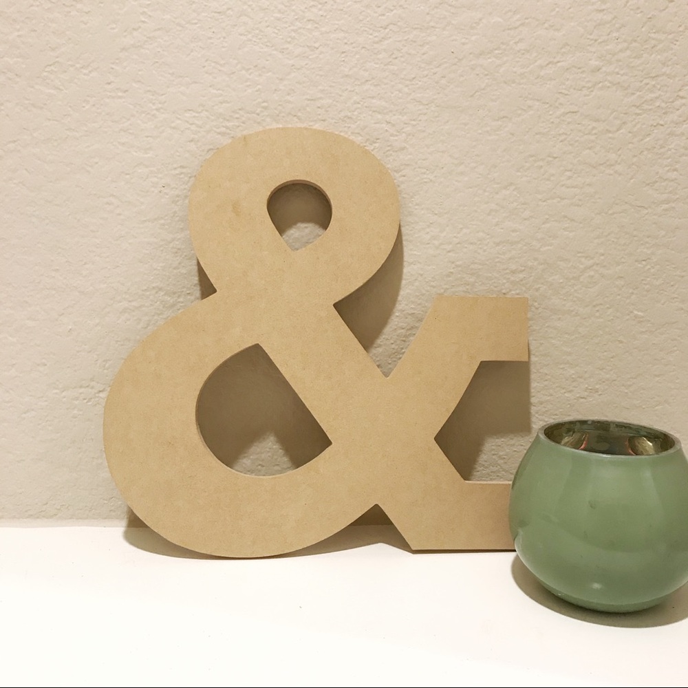 Wooden Ampersand Sign “&”